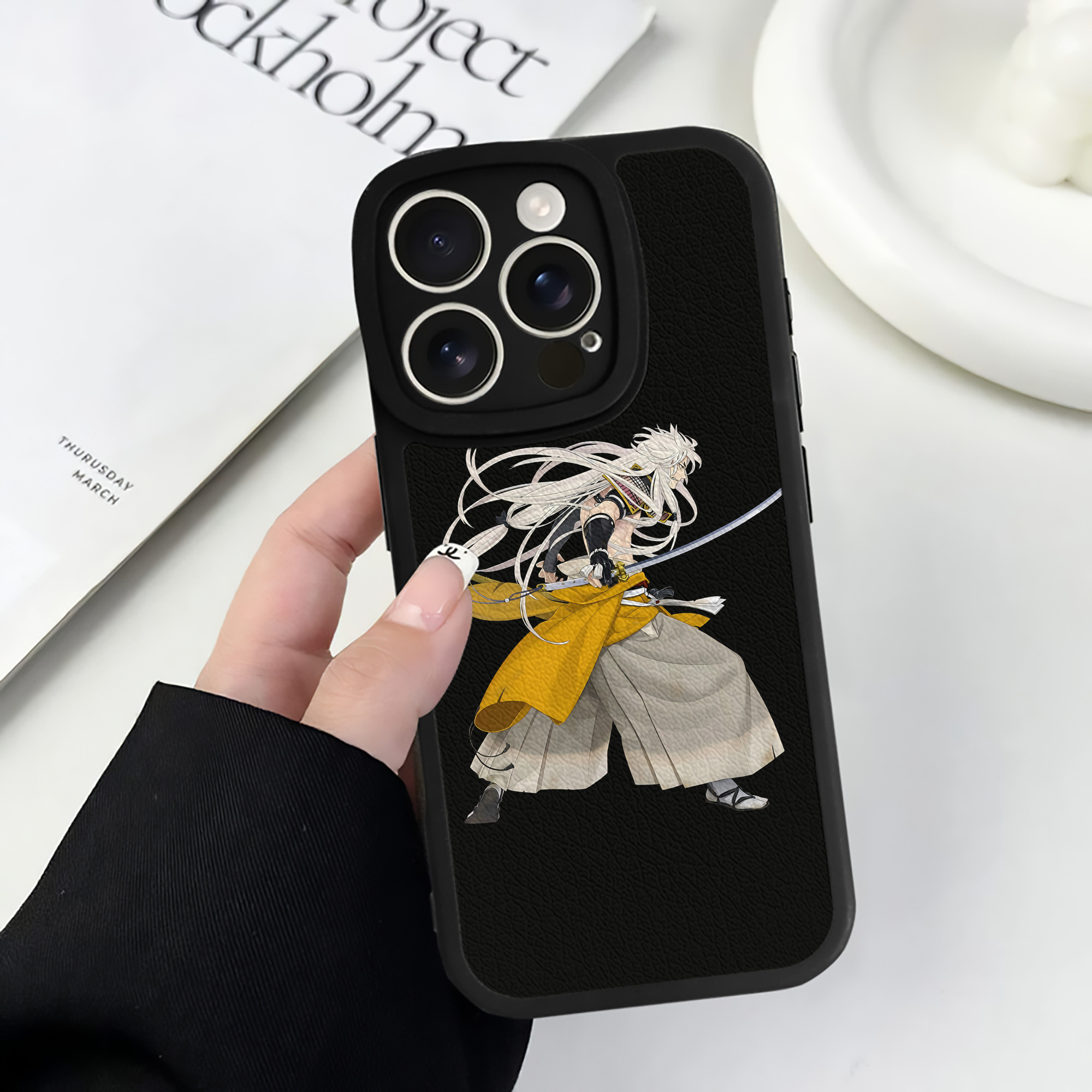 （画像用） 刀剣乱舞 Touken Ranbu 【iPhone 16シリーズ対応】シリコンスマホケース（レザー調） 材質：シリコン